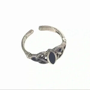 925 STERLING SILVER VICTORIAN TOE RING XS GOTHIC INSPIRED MOODY TWISTED TRINITY